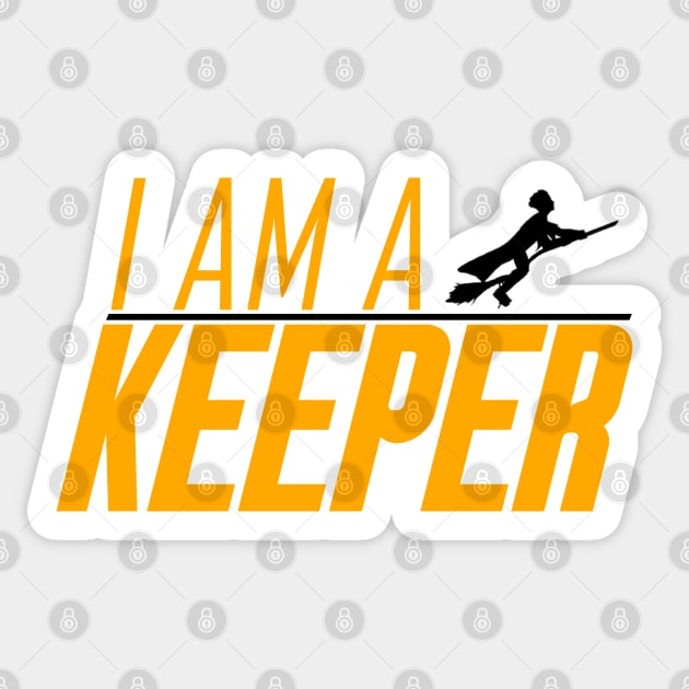 Keeper Gold Black Sticker by tysonstreet